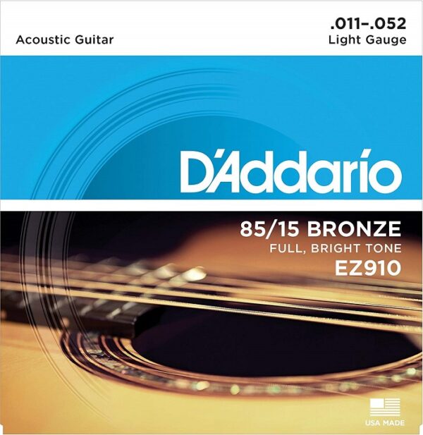 D'Addario Bronze Acoustic Guitar Strings Light Gauge