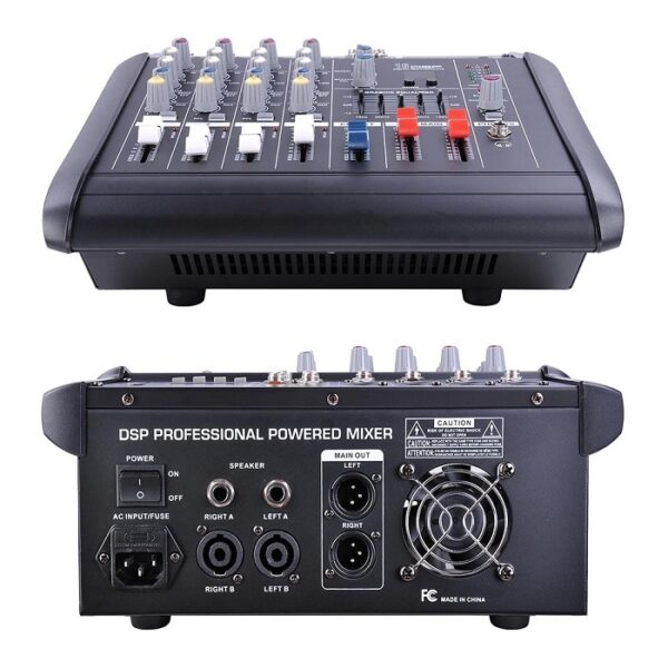 4-Channel Powered Audio Mixer | Professional Sound Control - Image 2