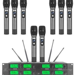 8 Channel Wireless UHF Professional Microphone System