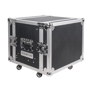 Sound Town 6U Rack Case with 2U Rack Drawer in Studio Setting