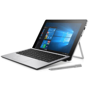 HP Elite x2 1012 G2 with Intel Core i5 7th Gen, 8GB RAM, 256GB SSD, and 12.3-inch HD touchscreen display.