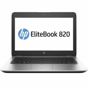 HP EliteBook 820 G4 with Intel Core i5 7th Gen, 8GB RAM, 256GB SSD, and 12.5-inch HD display.