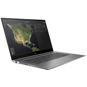 HP ZBook Create G7 laptop with Intel Core i7 processor, 16GB RAM, 512GB SSD, and NVIDIA® GeForce RTX™ 2070 graphics, featuring a 15.6-inch FHD display.